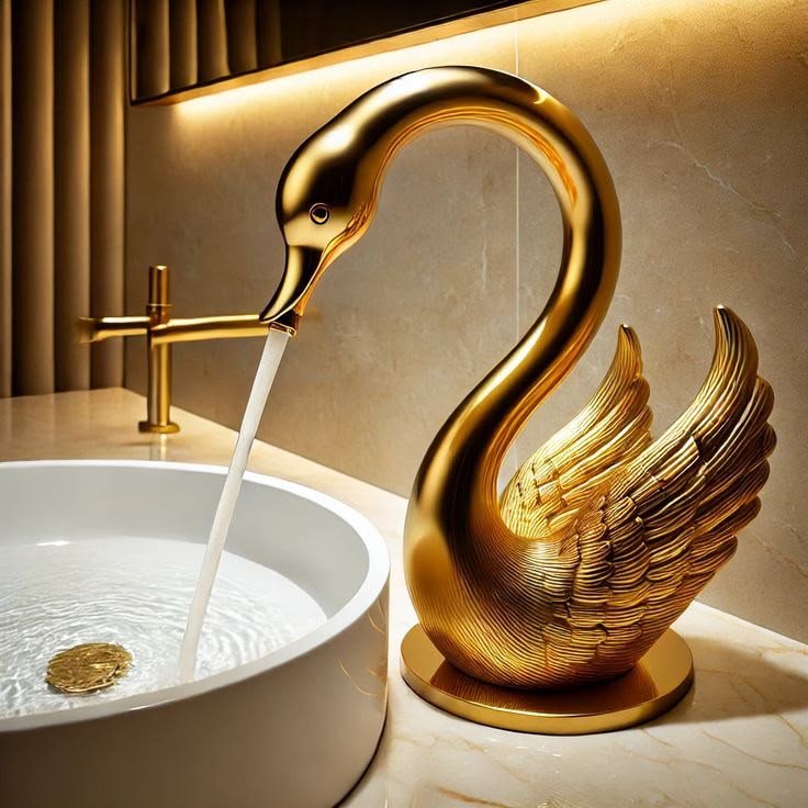 Golden Eagle: Sleek & Stylish Basin Taps